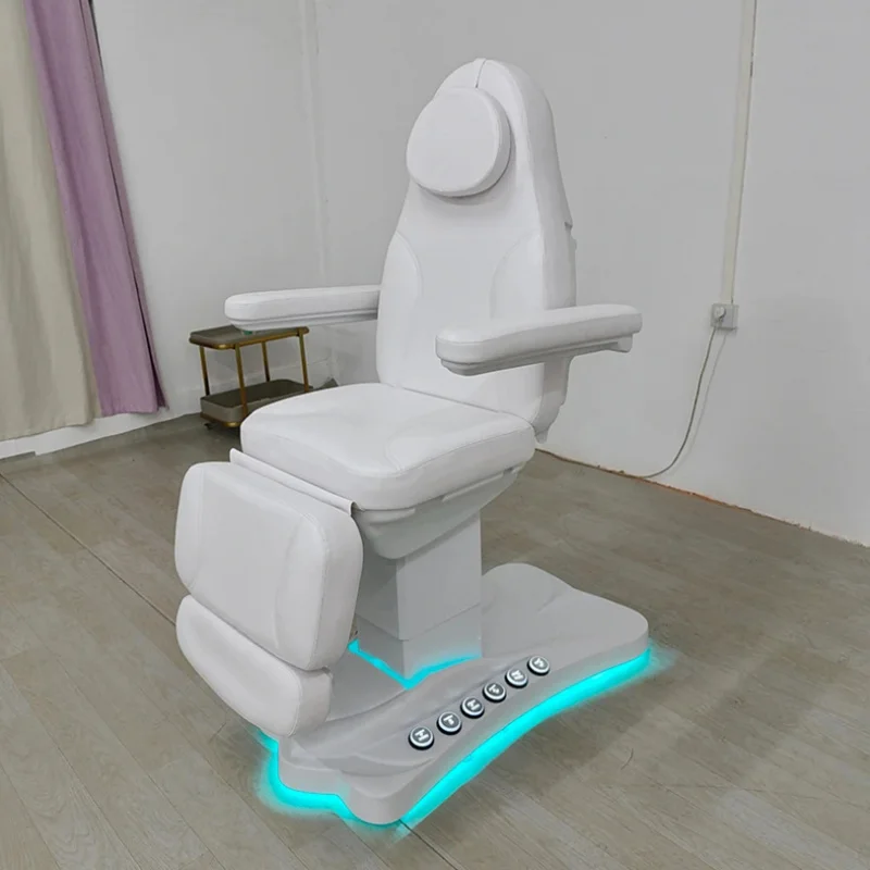 Luxury Beauty Nail Salon Furniture Led Lights Massage Table Spa Modern 3 Motors Cosmetic Bed Sale