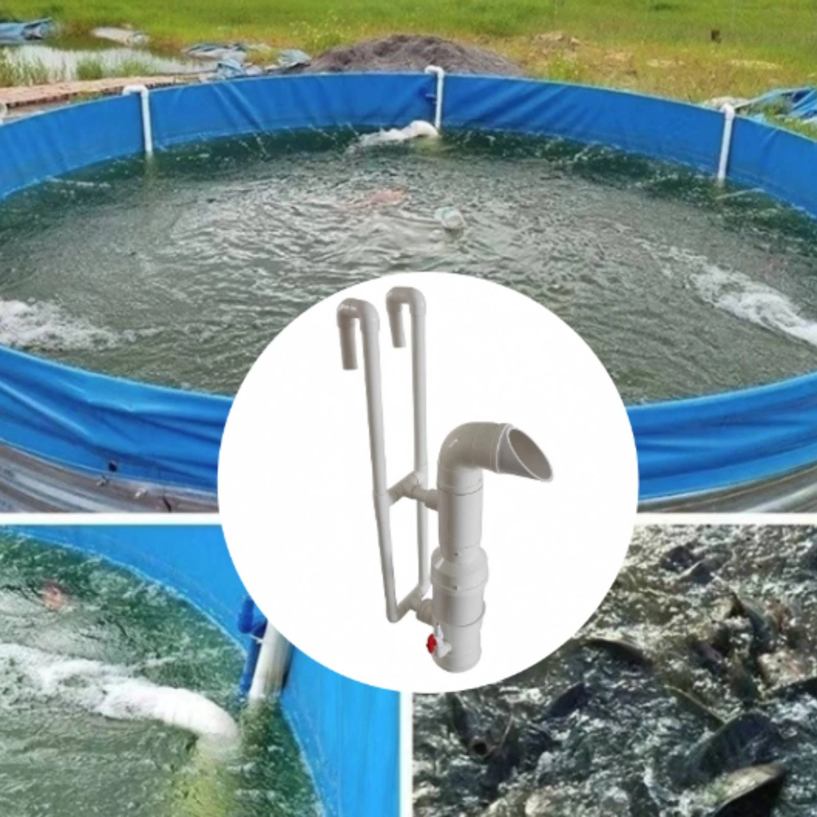 

Aquatic-Pond Water Pusher White Vertical Pipe System PVC Pipe Unit Smooth Plastic Red Valve for Aquaculture Workers
