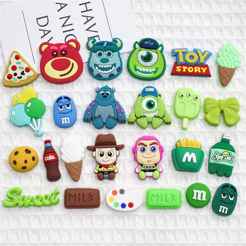 

Miniso Monsters University Pvc Shoe Charms For Clogs Three Eyed Shoes Accessories For Sandals Wrist Strap Party Gifts