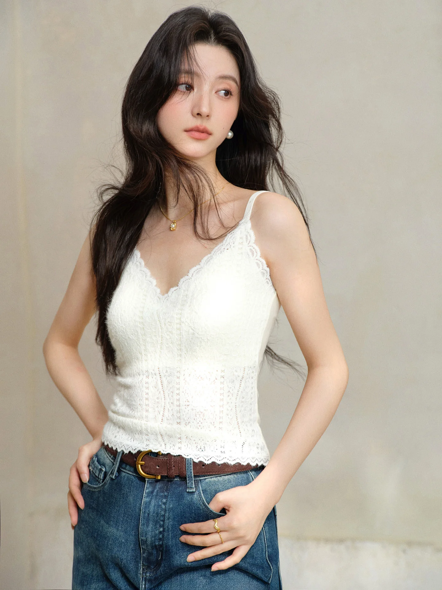 قميص قصير من الصوف الدانتيل الدافئ للنساء سترة علوية مبطنة ناعمة قابلة للتمدد ملابس داخلية ضيقة سترة خلفية أنيقة لملابس يومية مريحة #2