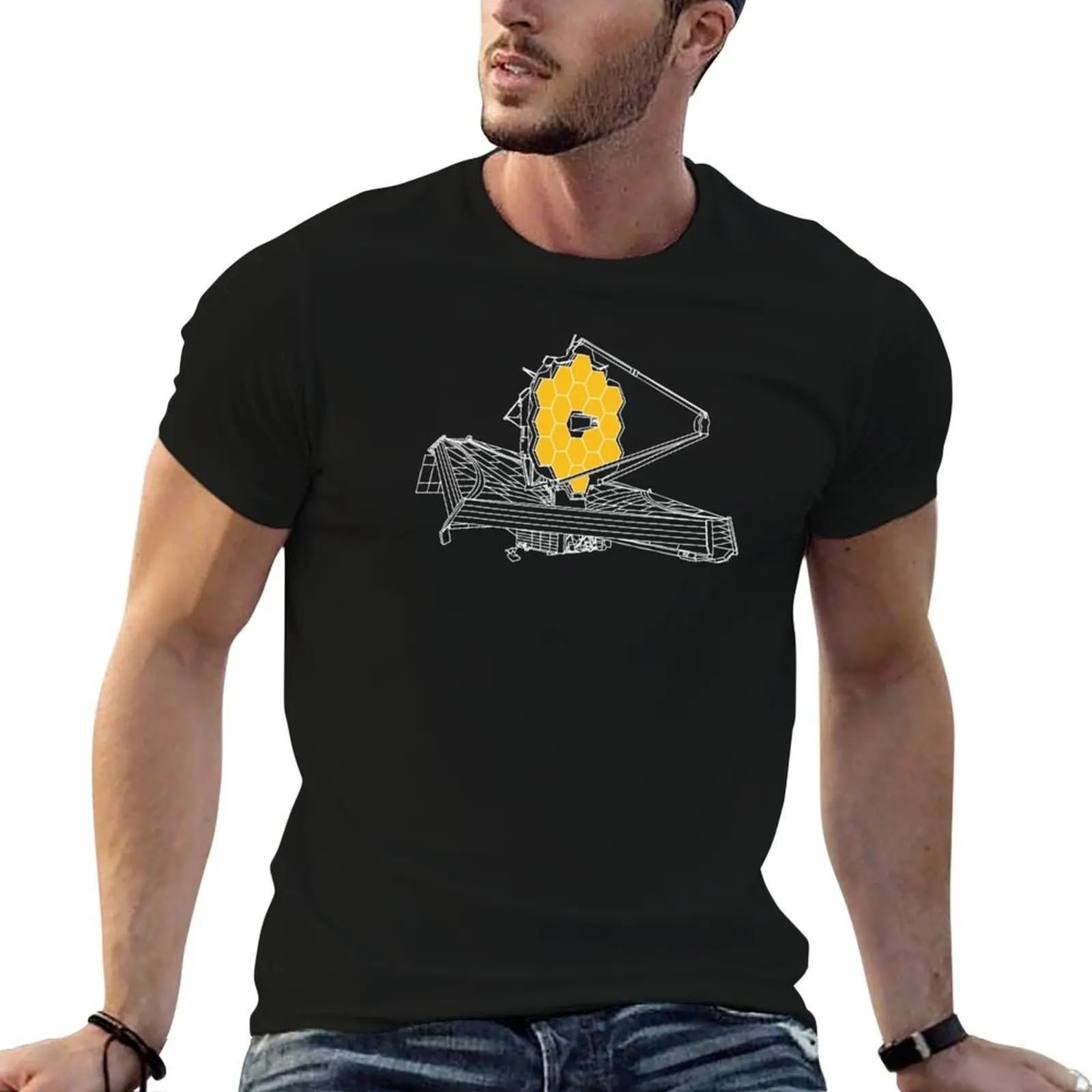 

men Space shirts vintage graphic man Webb casual Telescope t shirts t for Schematic for James man T-Shirt