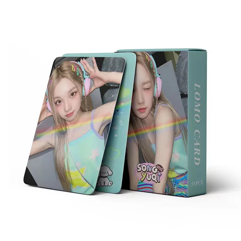 

55pcs/set KPOP (G)I-DLE Laser Lomo Card High Quality HD Double Side Printed Photo Cards SONG YUQI Fans Gift