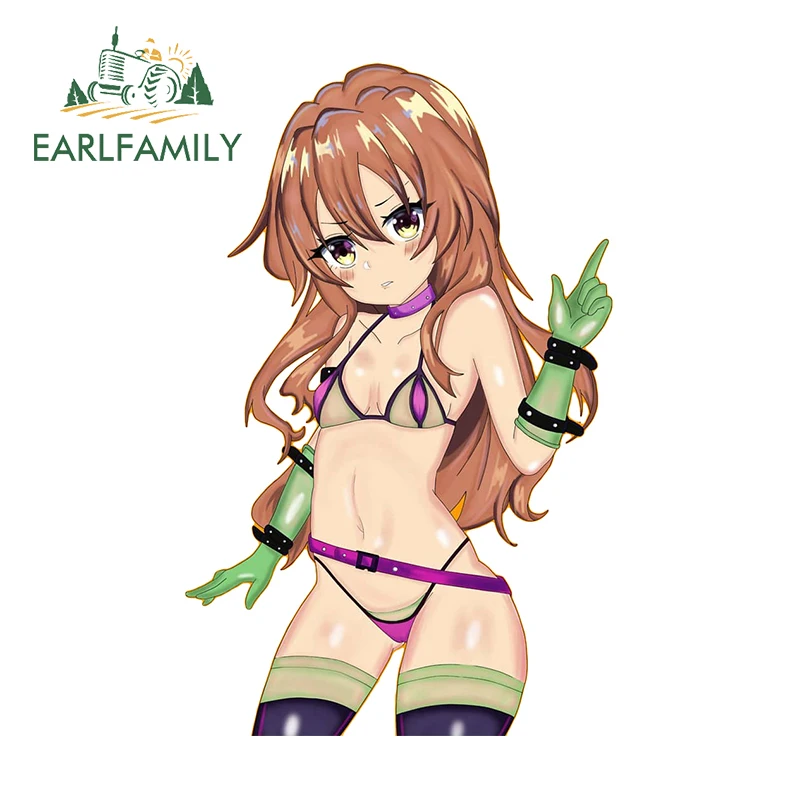 

EARLFAMILY 13cm × 12.3cm for Aisaka Taiga Sexy Girl Car Stickers Vinyl Car Styling Decals Scratch-Proof Windows Caravan Decor