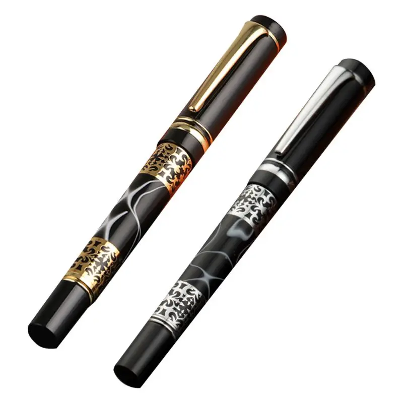 

K1AA 0.5mm Metal Ballpoint Pen Acrylic Marble Roller Ball Luxury Business Men Signature Gift Writing Pens