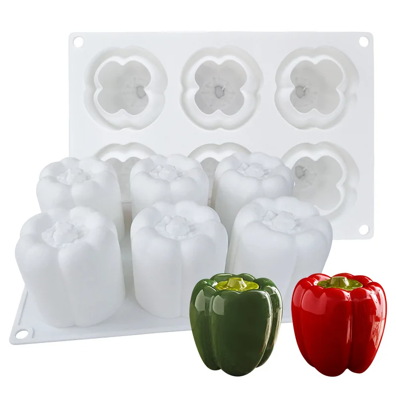 3D  Pepper Shape Candle Silicone Mold Chili Mousse Mold DIY Vegetable Chocolate Cake Ice Cream Aromatherapy Candle Making Mould