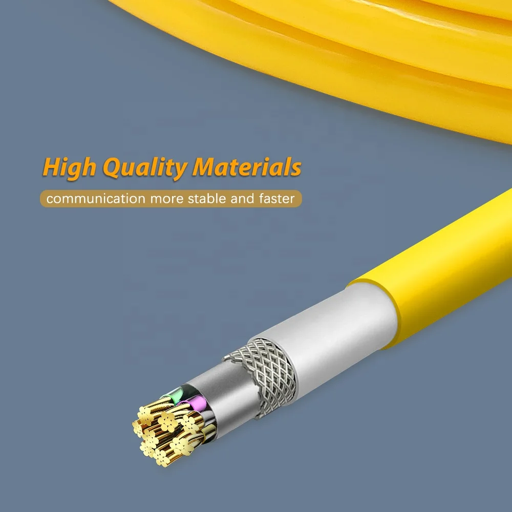 Yellow  OBD2 Ethernet Cable Brush Hidden Programming for BMW F Series for E-SYS ENET OBD cable