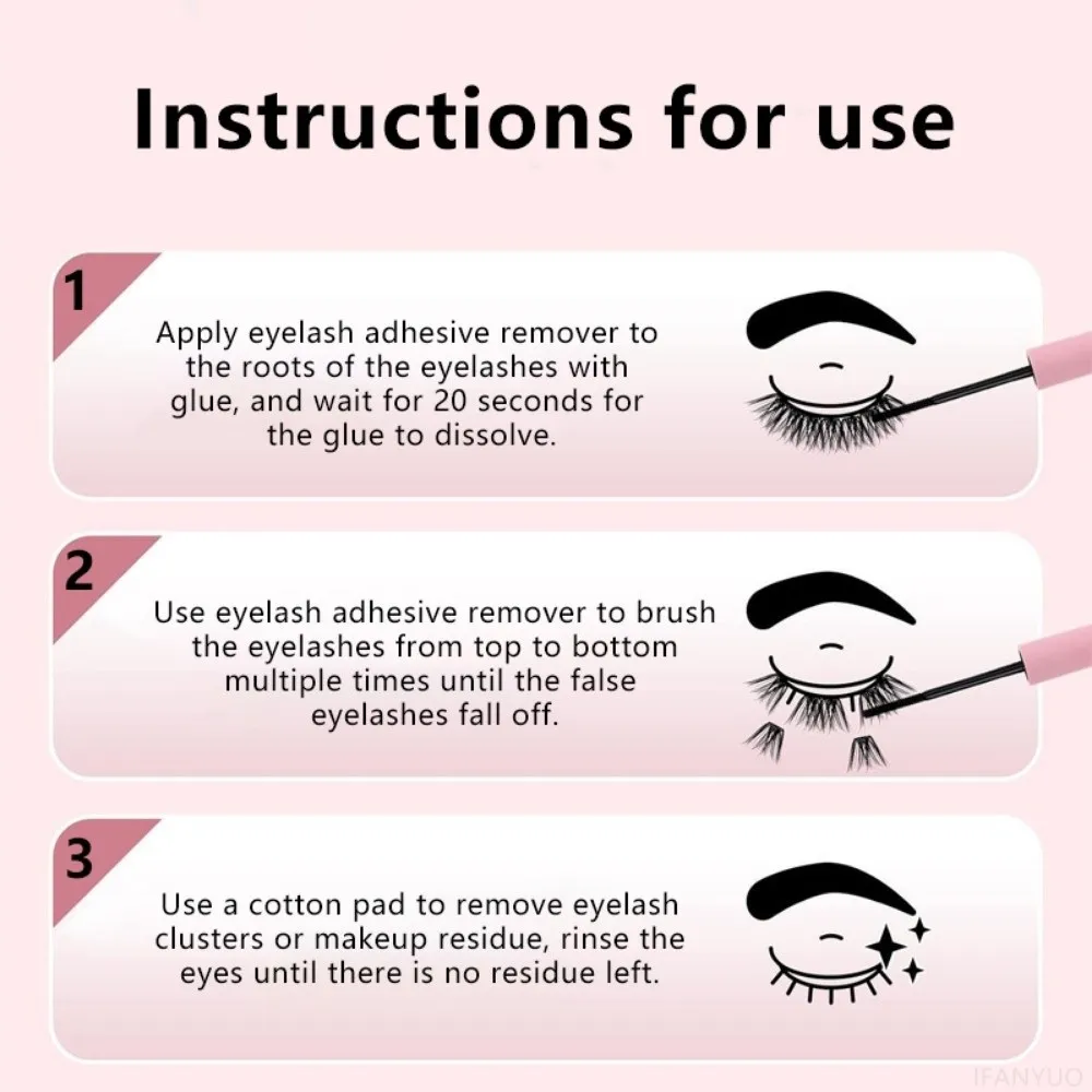New Waterproof Lash Glue Remover Long Lasting Quick-Dry Eyelash Glue Super Strong Hold Lash Bond and Seal Women