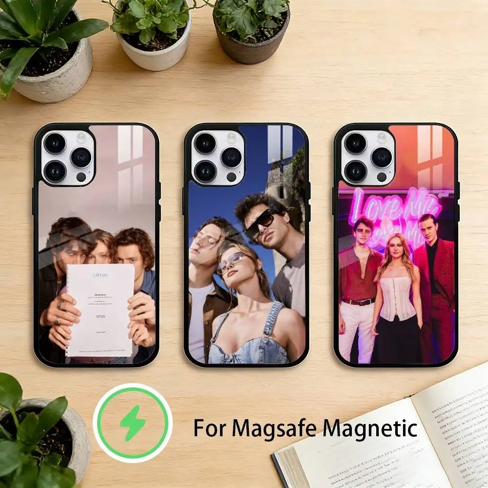 Funda Magnética L-Love Me L-Love Me Cuori para iPhone 17, 16, 15, 14, 13, 12, Plus, Pro, Max, Compatible con Carga Inalámbrica Magnética