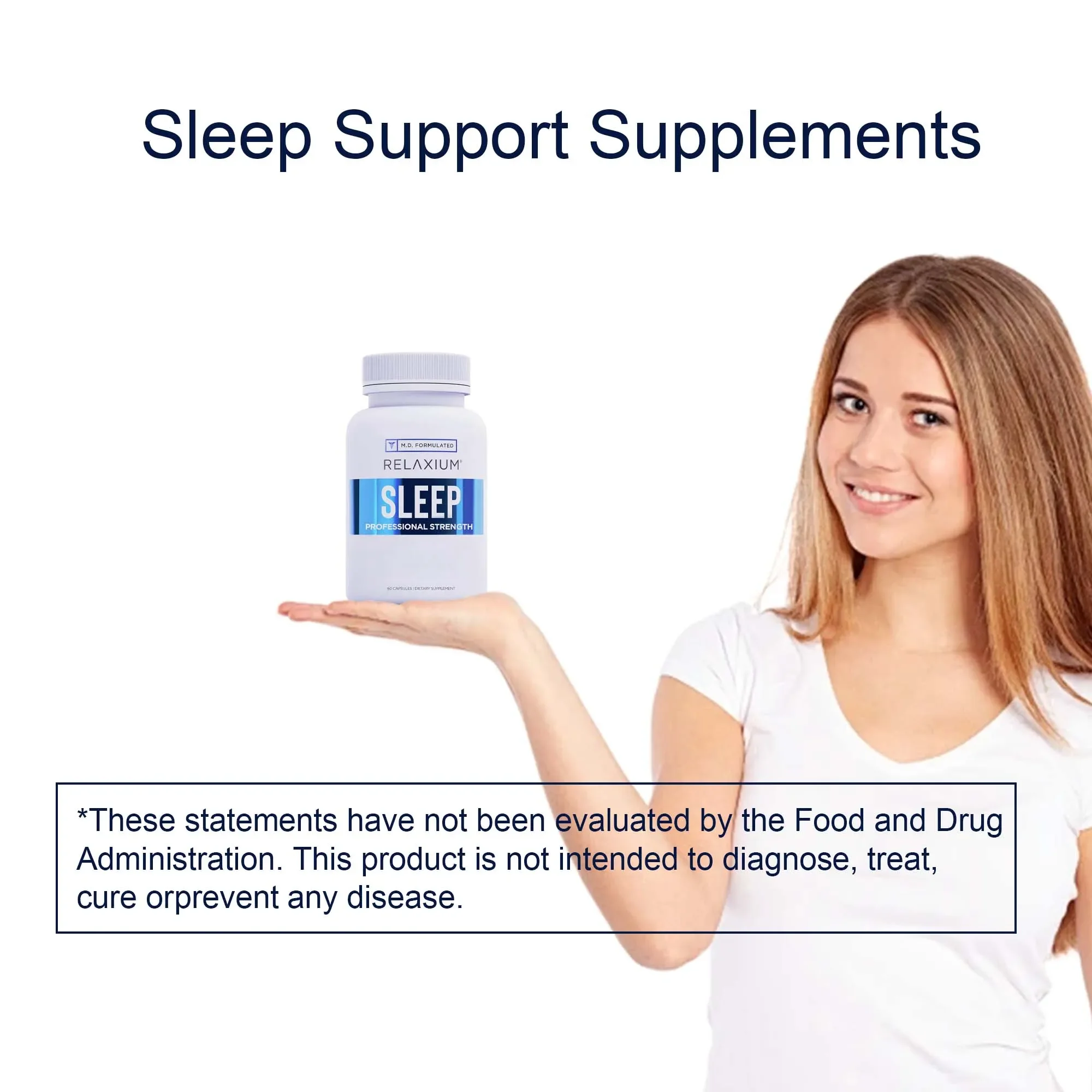 مكمل النوم - قوة احترافية، مكمل غذائي لنوم أفضل - L-Tryptophan، المغنيسيوم - 60 كبسولة