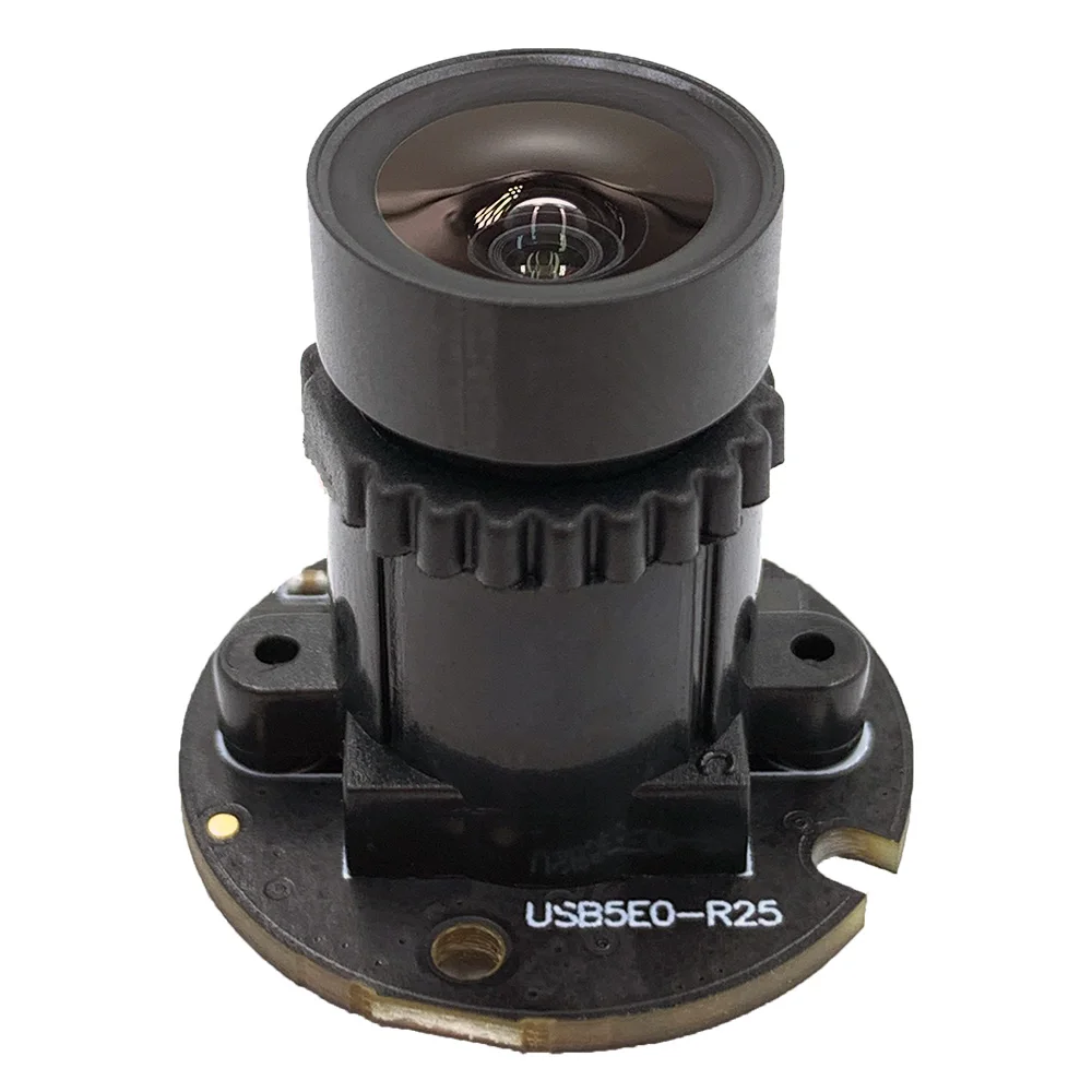 Circular HDR 0.001Lux MJPEG 5.0MP 2592*1944 Diameter 25mm Round Single Board Color USB Camera Module with 35mm Board Lens