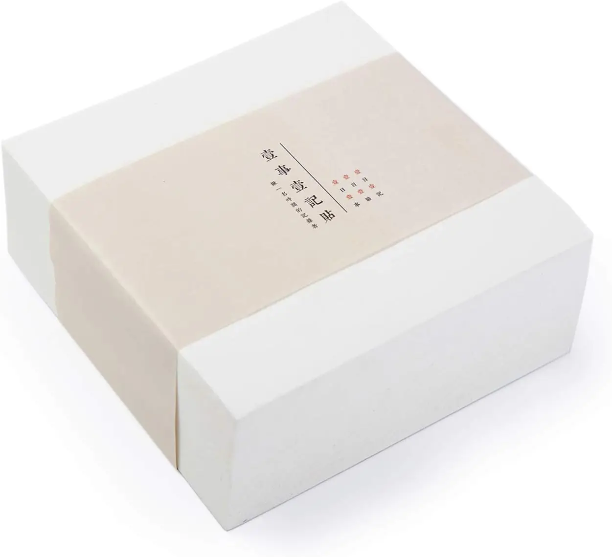 

4x4 Inch Memo Cube, 400 Sheets, Non-Sticky, Tear-Off Pages, Blank Scratch Pad, Ivory White