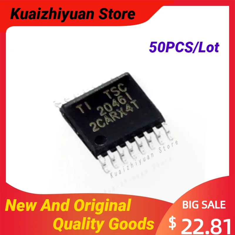 50PCS/Lot New And Original TSC2046IPWR TSSOP16 TSC2046IPWRG4 TSSOP-16 4-Wire w/low voltage digital I/O Quality Goods