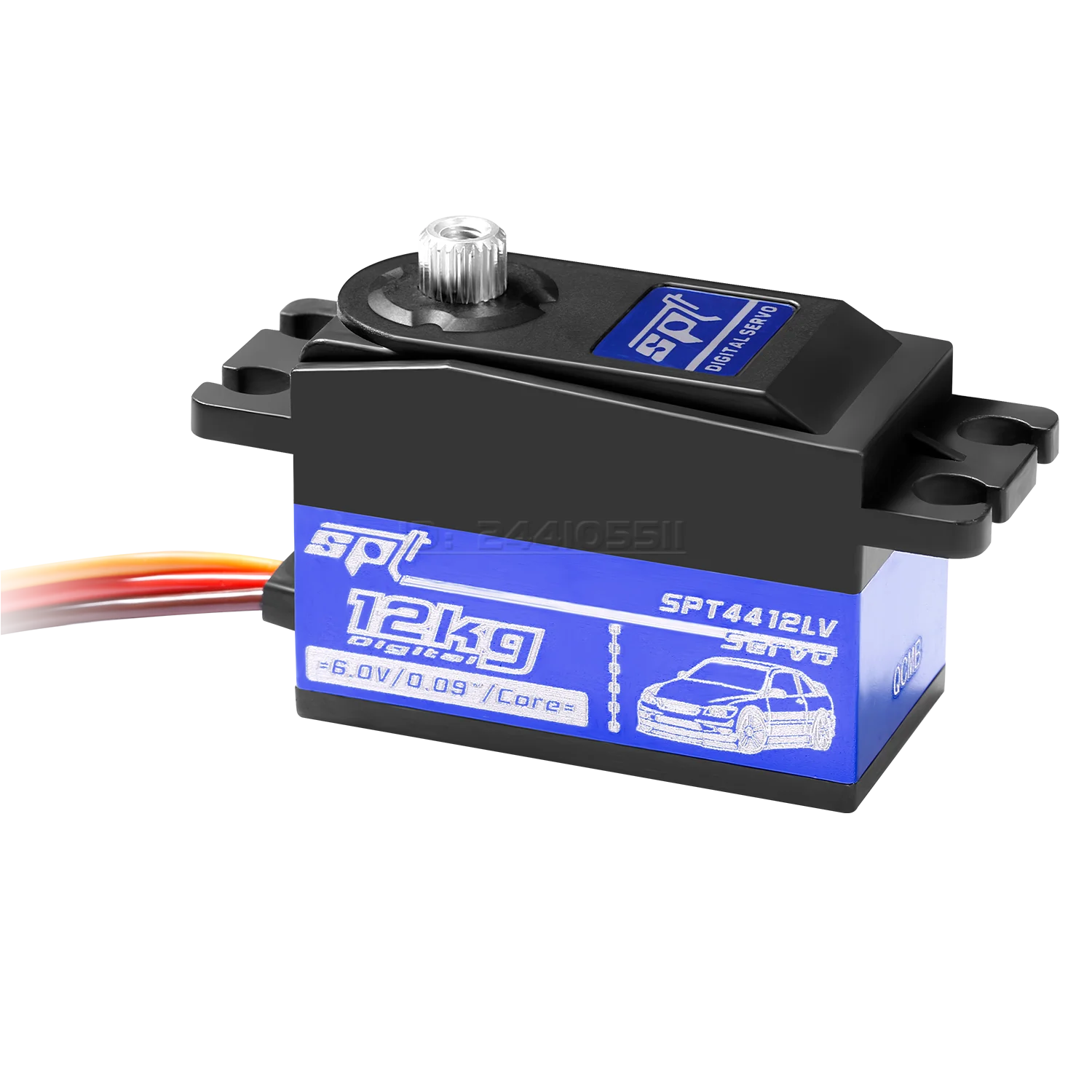 Corpo curto 180 do servo da engrenagem do metal de SPT 12KG 20KG °   Digital de baixo perfil para 1:10 1:12 RC Car SCX10 TRX4 Drift Robot Crawler Peça 3D