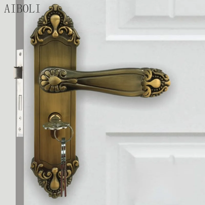 

Children's Room Wooden Door Safety Door Lock Indoor Bedroom Silent Room Door Lock Durable Zinc Alloy Handle Lock