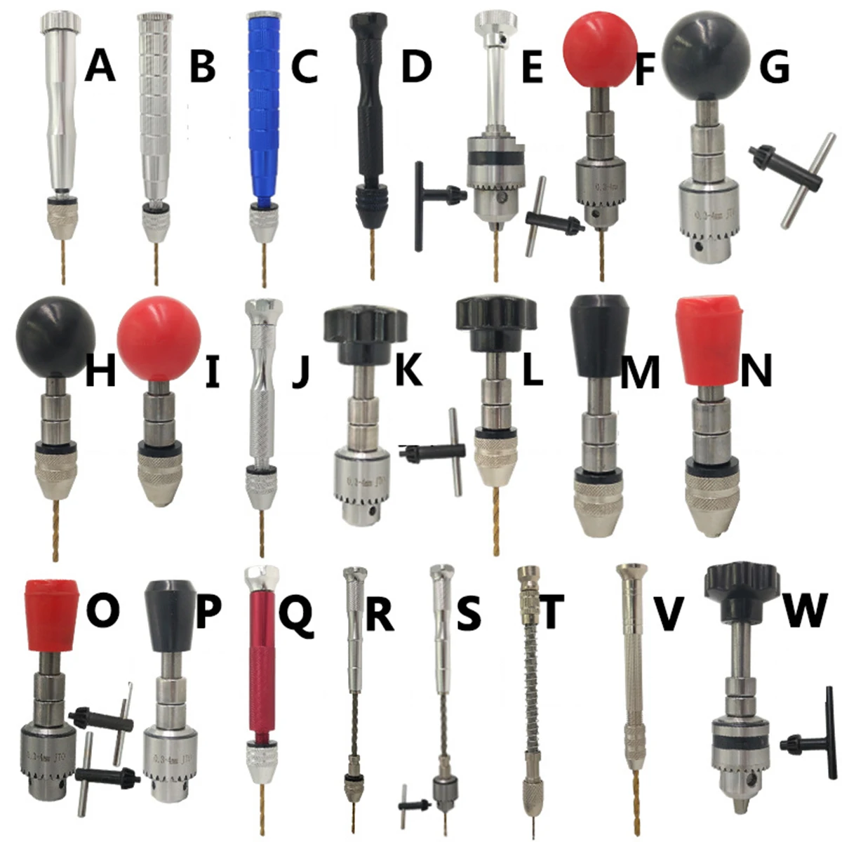 

Mini Micro Aluminum Hand Drill With Keyless Chuck HSS Steel Twist Drill Bit Woodworking Drilling Rotary Tools Hand Drill Manual