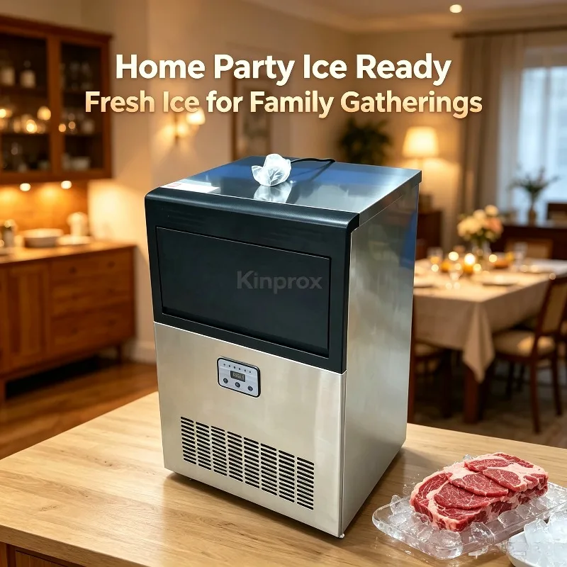 Airo 40KG Home Party Ice Ready Fresh Ice Commercial Cube Ice Making Machine Under-Counter Lce Maker Save Space in Your Coffee