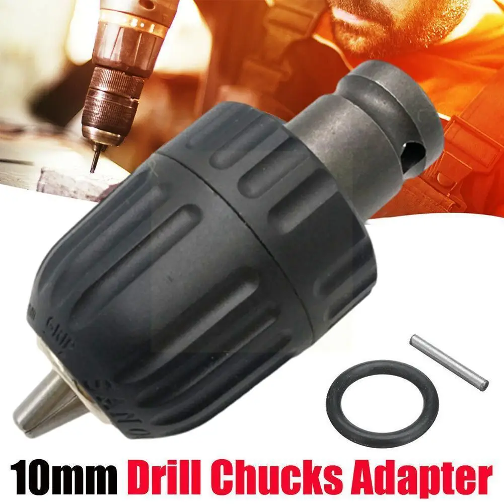 

10/13mm Drill Chuck Adapter Convert Impact Wrench Into 1/2"-20UNF Part Electric Hardware Drill Drill For Impact Tool Y3B3 X7N2