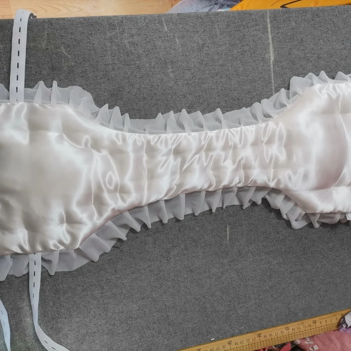 Handmake Uomo Donna Spessore a prova di porri in cotone misto Dimensioni Puffy Grande tocco setoso Orlo in pizzo Foral T-Brie Elastico in vita