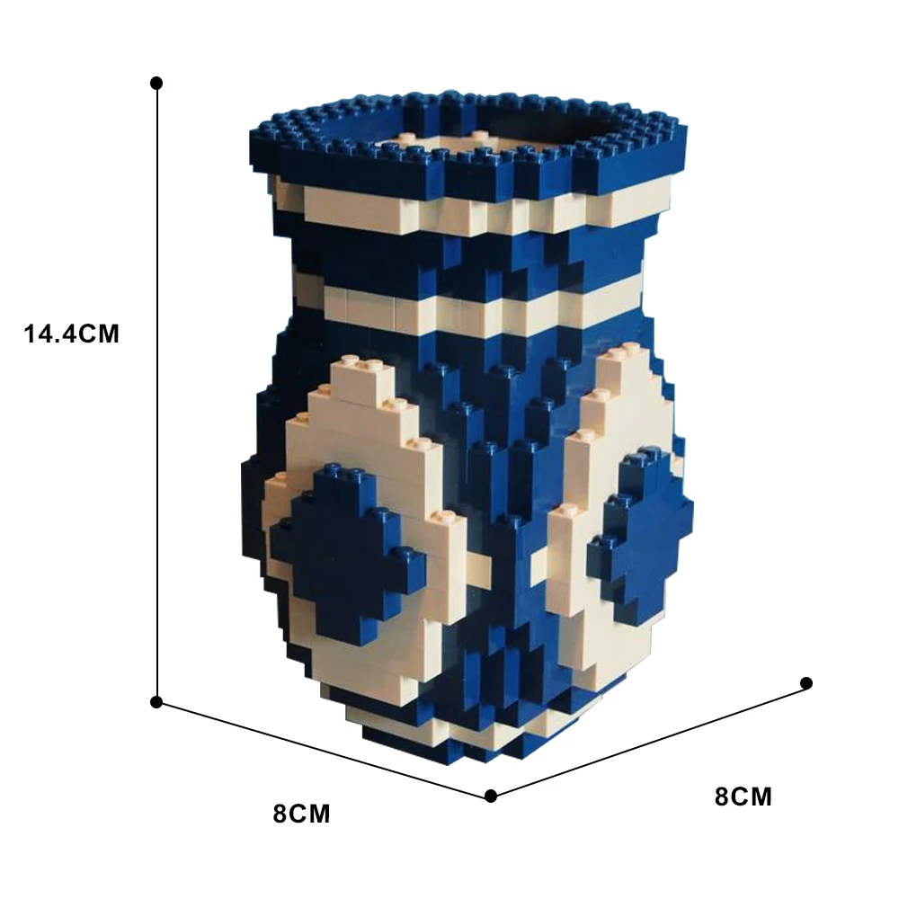MOC 81875 زهرة قلادة اللبنات ديكور المنزل هدية عيد الحب الطوب لعبة الأم الكبار الأطفال هدية عيد ميلاد