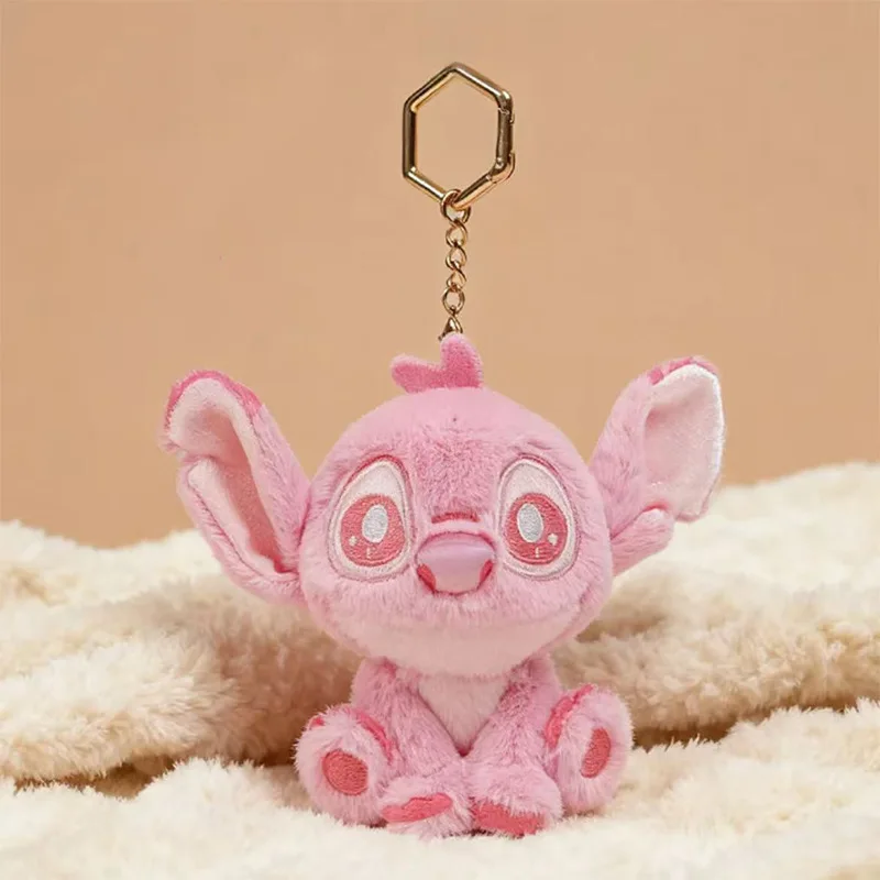 Porte-clés en peluche Disney Stitch, poupée en peluche, pendentif, jouets en peluche pour enfants, garçons et filles, cadeaux d'anniversaire et de noël