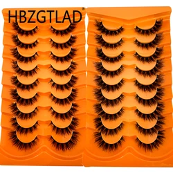 HBZGTLAD 9 Pairs Natural False Eyelashes Fake Lashes Long Makeup 3d Mink Lashes Extension Eyelash Mink Eyelashes for Beauty