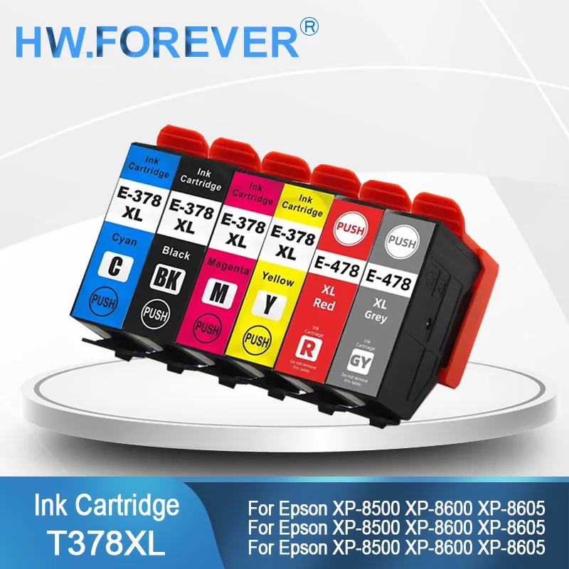 

378XL T378XL T378 478XL Compatible Ink Cartridge for Epson XP-8500 XP-8600 XP-8605 XP8500 XP8600 XP8605 XP-15000 Printer Inks