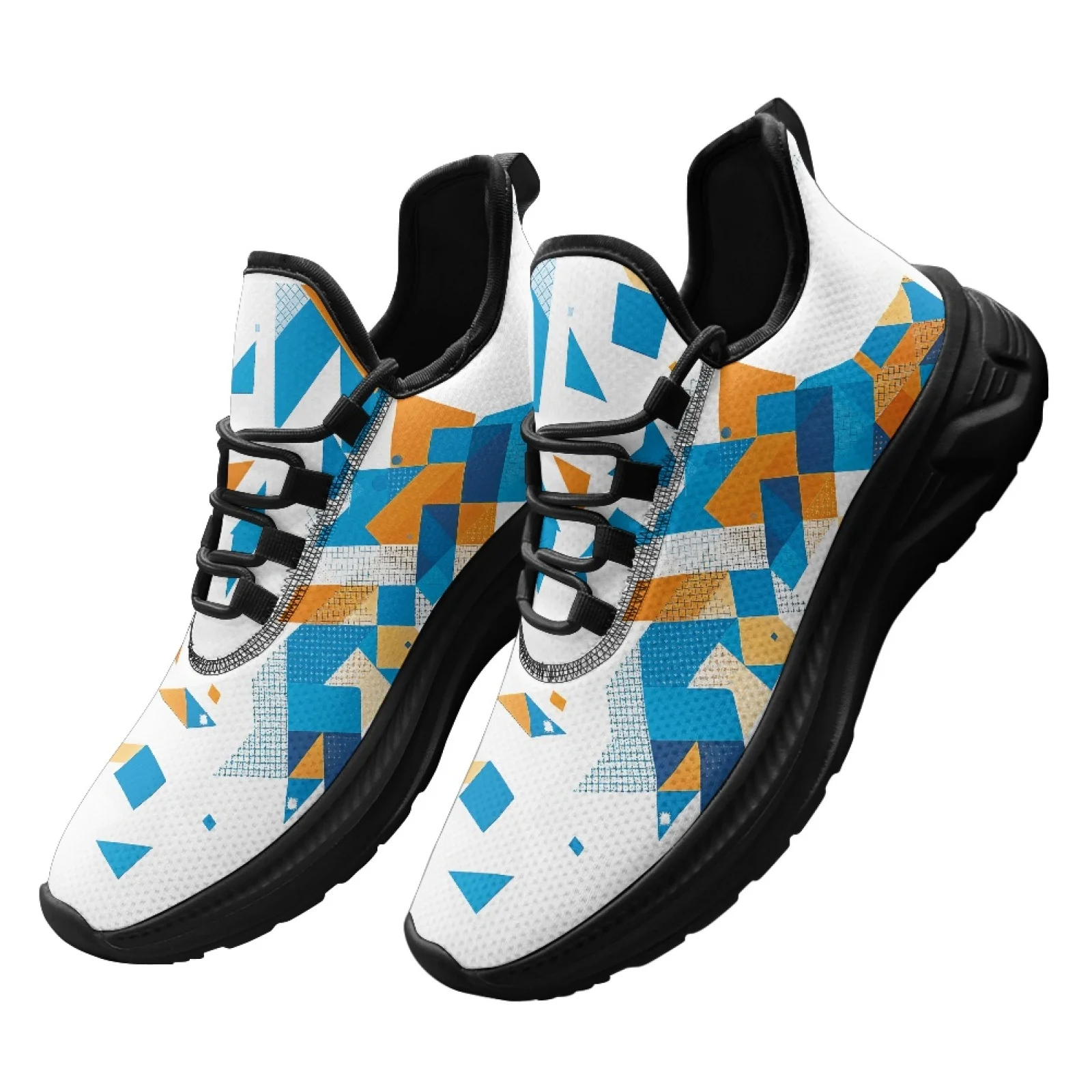 PENSTROLL Geometric Triangle Summer Running & Casual Footwear for Men Daily Wear Mesh & EVA Casual Sneakers Men's Mesh Sneakers