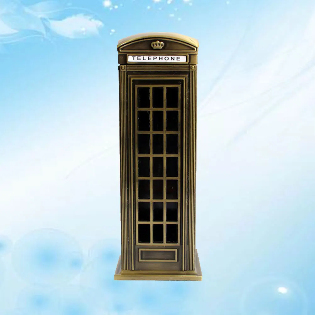 

1Pcs Telephone Booth Money Pot Vintage Coin Bank Creative Saving Jar Artistic Money Box Saving Pot