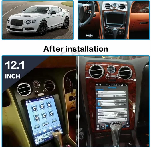 

Auto Stereo For Bentley GT Speeding Supersport Android 13 8+128 Tesla Style Multimedia Player Car GPS Navigation Head Radio Tape