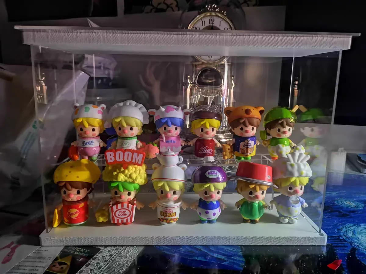 Transparent Acrylic Storage Box with 1-4 Clear Steps for Collections, Transparent Display Box With Door For Toys, Car Models