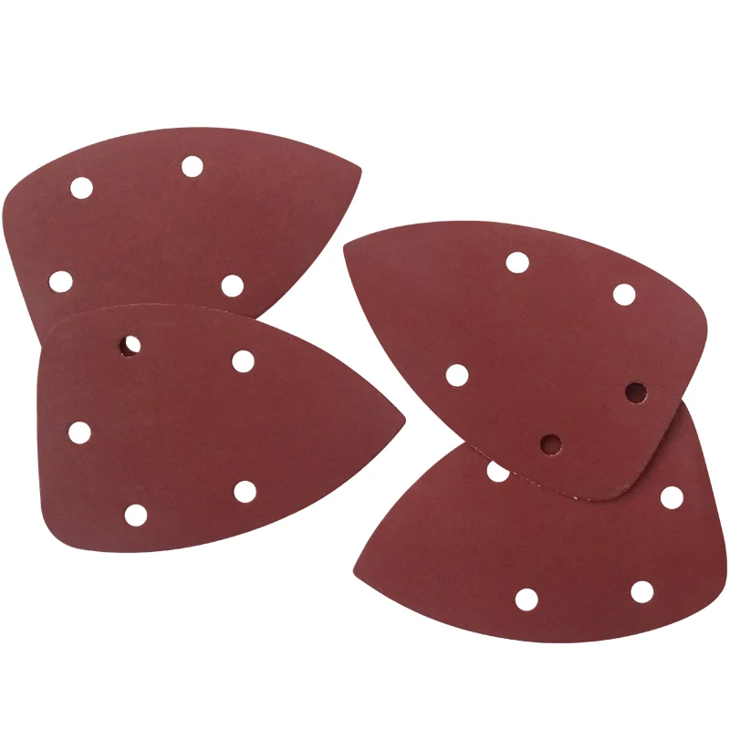 Sandpaper Triangle Sander Disc 140x90mm 40 Grit~400 Grit 5-hole Triangular Sandpaper for Abrasive Tools