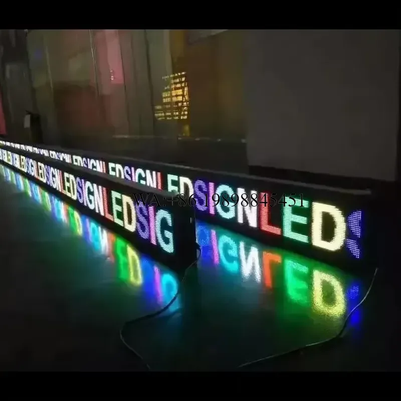 WMWMNU Programable Scrolling Led Moving Message Sign Full Color P10 Wifi Control Led Display Sign Indoor Dot matrix Led