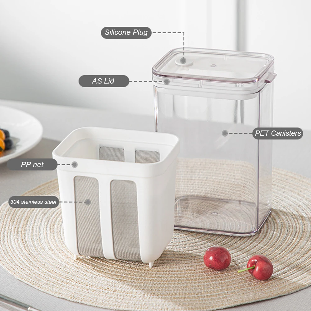 1100 ML Homemade Greek Yogurt Machine with A Fine Mesh and Lid Fresh Homemade Yogurt for Making Thick Greek Yogurt Soybean Milk