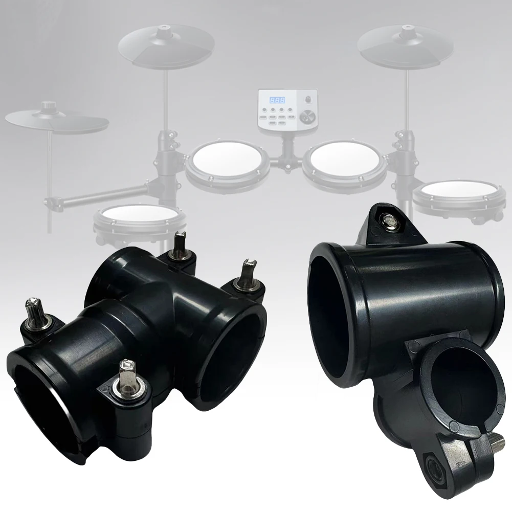 Elektronik davul boru rafı klipsi 38x22/38mm Metal davul çerçeve çapraz/üç yollu boru kelepçesi davul braketi davul seti aksesuarları