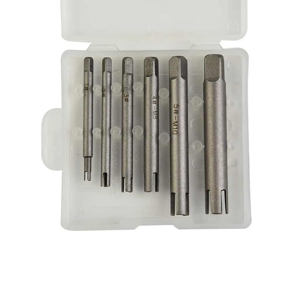 

Dies Screw Tap Extractor Metalworking Hand Tools Workshop Equipment 6pcs Alloy Steel Broken End Tap Extractor High Quality