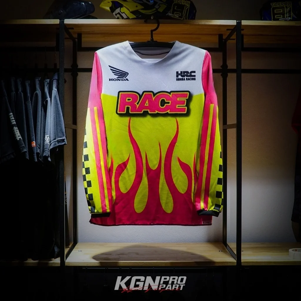 

Honda 2025 Summer Motorcycle Jersey Long Sleeve Riding Shirt Breathable Dirt Bike Racing Gear Comfortable Off-Road Moto Top