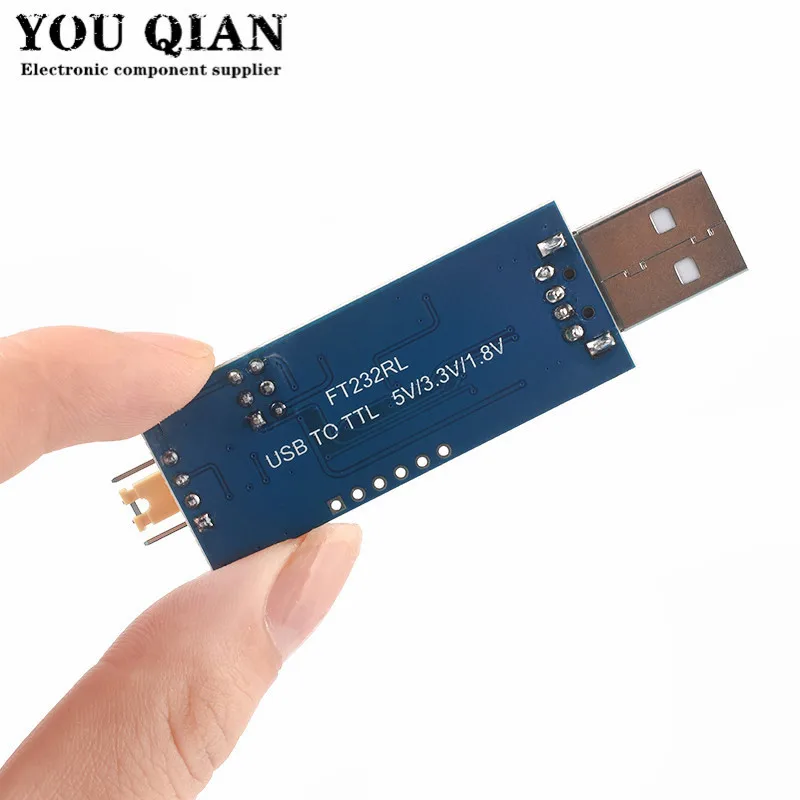 FT232RL serial port module USB to TTL serial port small board 5V 3.3V 1.8V level Download the burn line