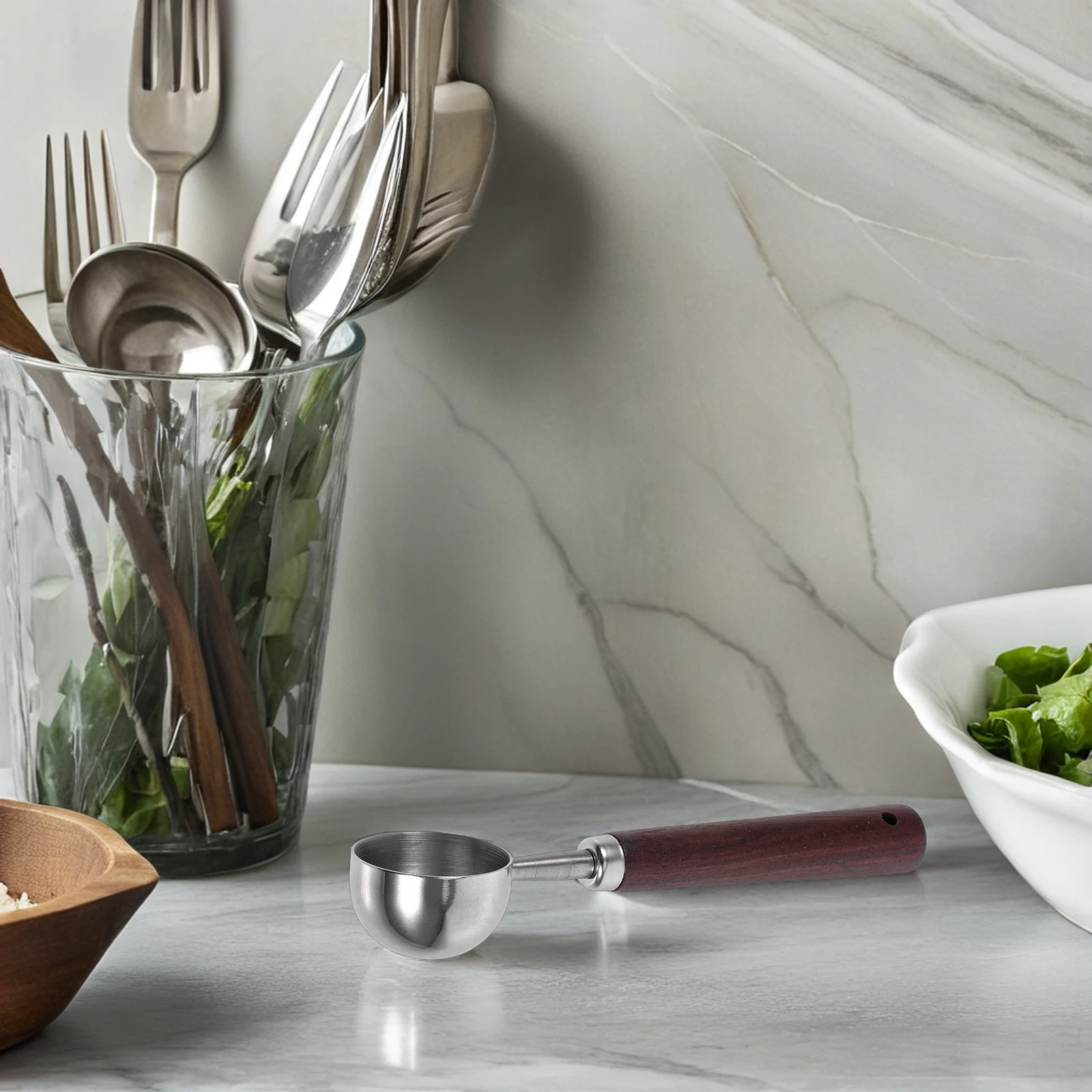 

Stainless Steel Measuring Spoon 15 Ml Coffee Beans Grains Tea Ergonomic Handle Outdoor Camping Cooking