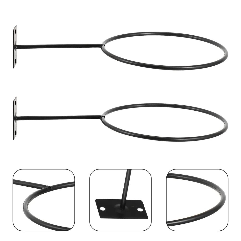 

Wall-Mounted Balls Rack Display Stand Iron Basketball Storage Shelf Organizer Hat Holder Durable Rust-Resistant Simple Design