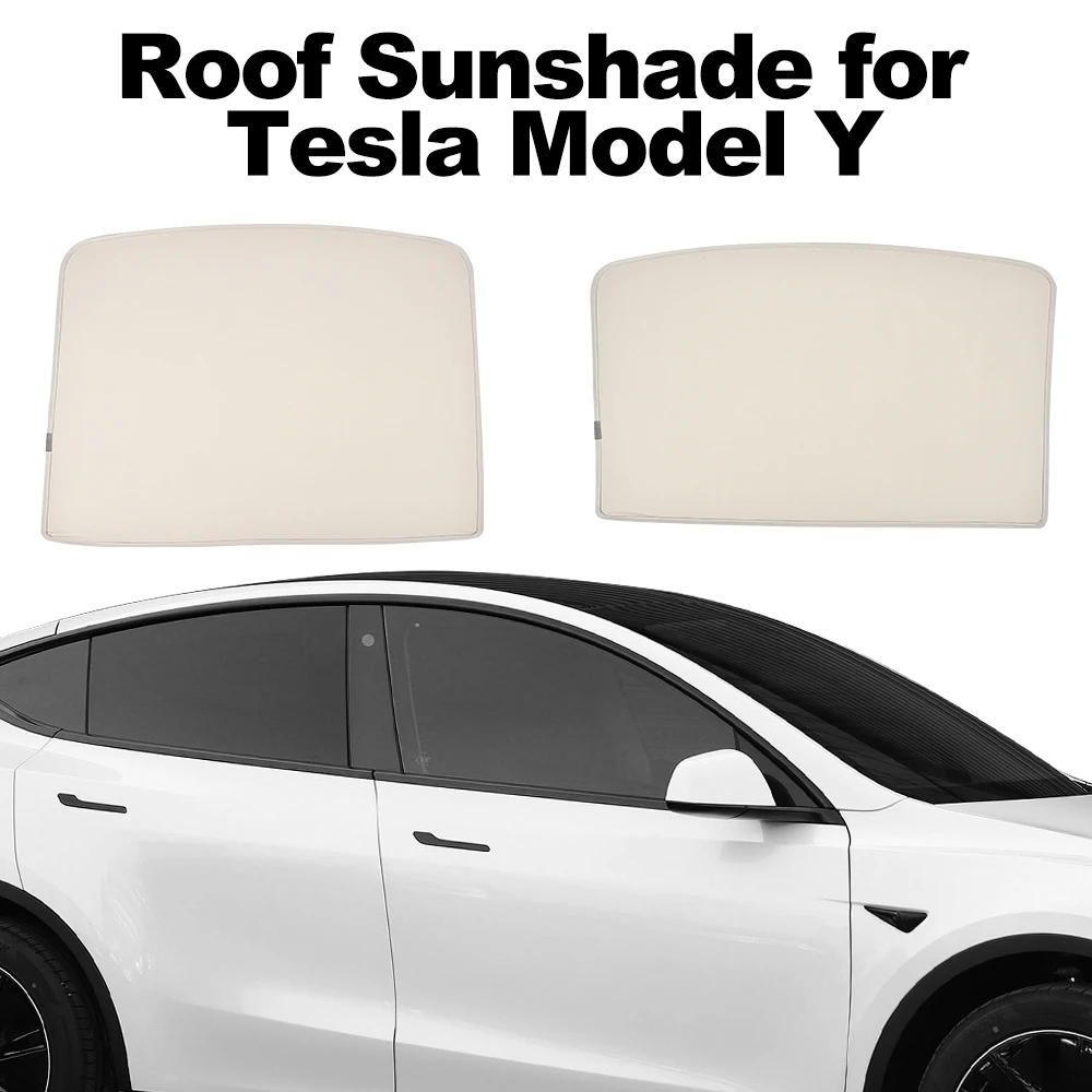 

2PCS SunRoof Visor for Tesla Model Y 2020-2023, Car Sunroof Curtain Heat Block Accessories, Sun Shade UV Solar Shield Sunshades