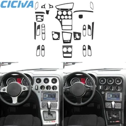 Pegatina de Control de cambio de marchas Interior de coche, accesorios de fibra de carbono Real para Alfa Romeo 159, 2004, 2005, 2006, 2007, 2008, 2009, 2010, 2011