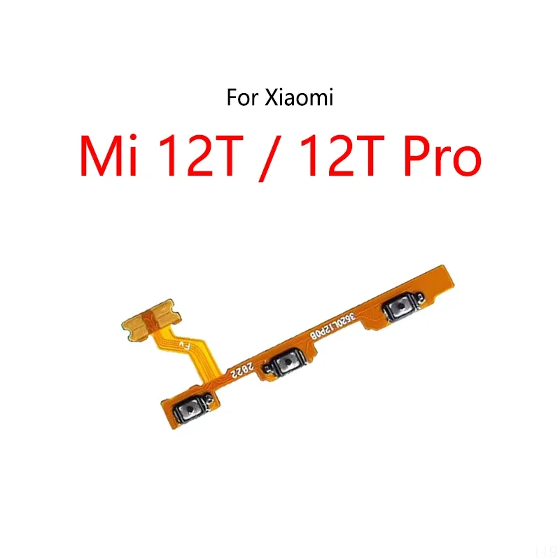 

10PCS/Lot For Xiaomi Mi 12T Pro Power Button Switch Volume Mute Button On / Off Flex Cable