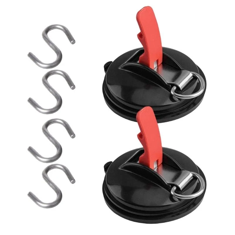 Easy to Use Suction Cup Hook Hangers for Camping Gear Fixation Home Organization R6FB