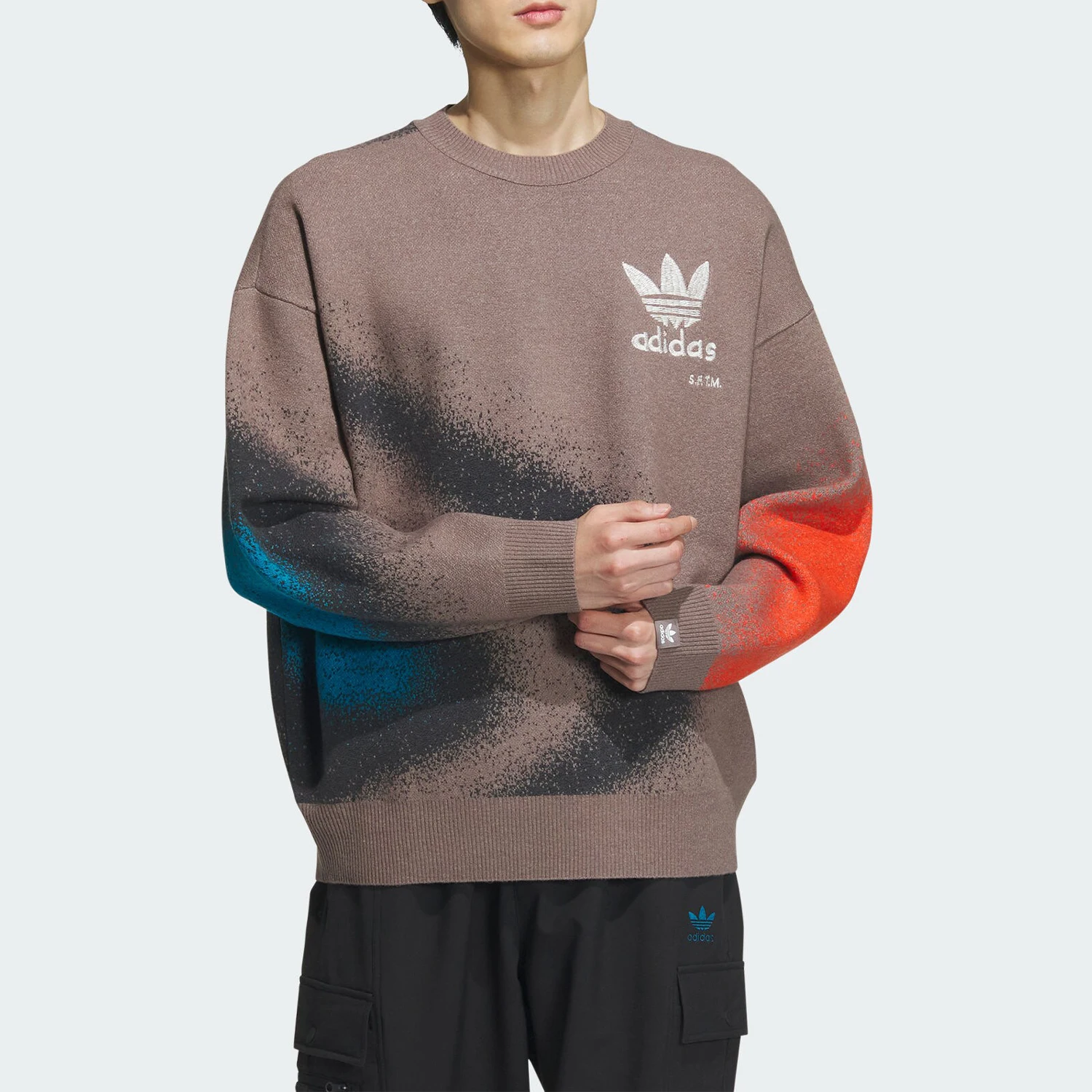 

Adidas genuine clover unisex casual sports loose sweater IY9517