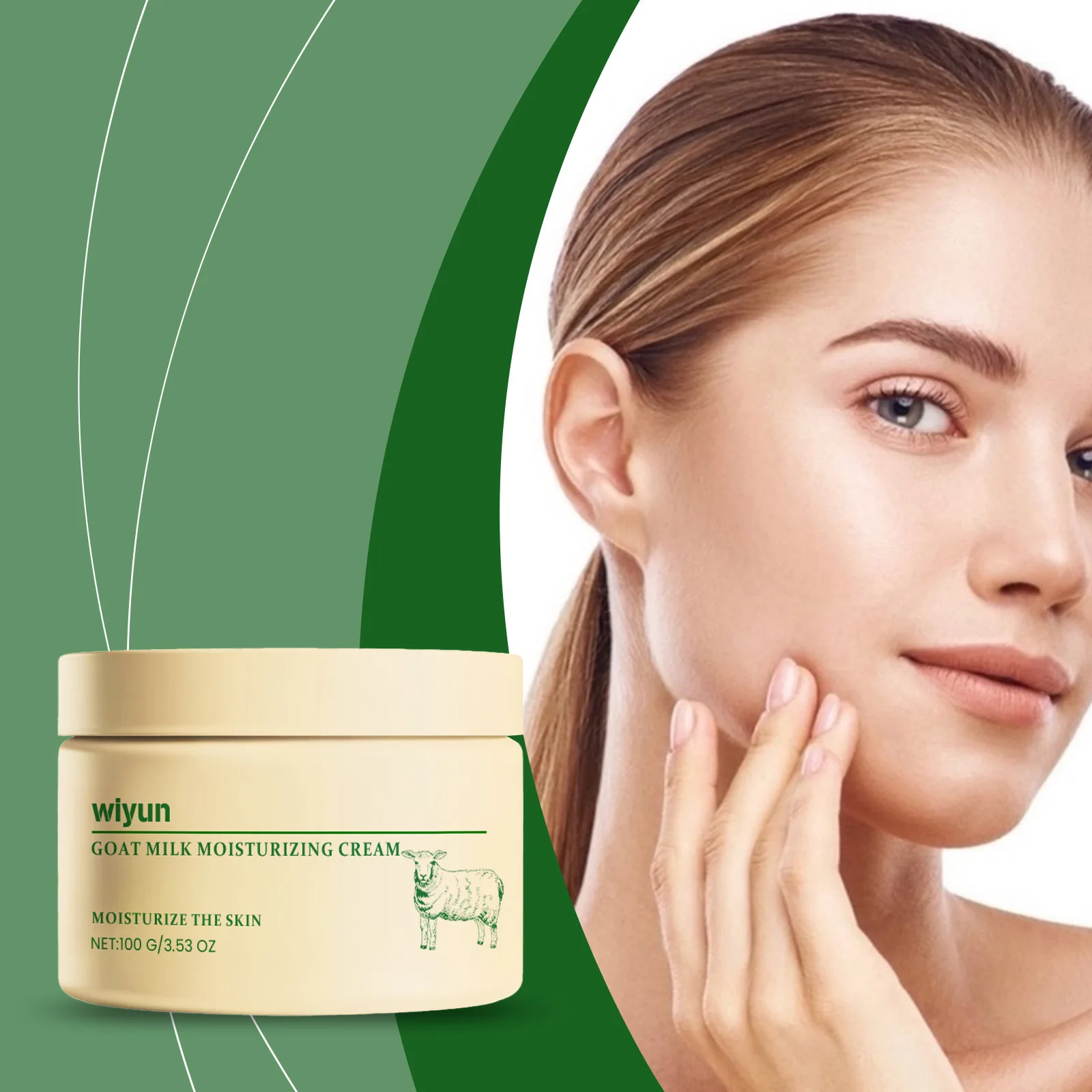 

Wiyun Goat Milk Face Moisturizing Cream Revitalize Full Coverage Improving Skin Tone Reducing Dark Circles Facial Brighten Cream