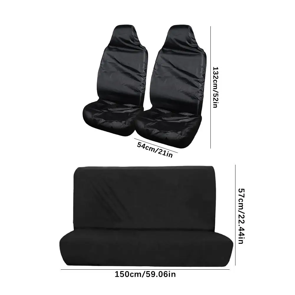 2/3 Seater Universal Car Seat Cover Waterproof Oxford Cloth Dustproof Repair Pull Cargo Car Van Truck Seat Protective Cover