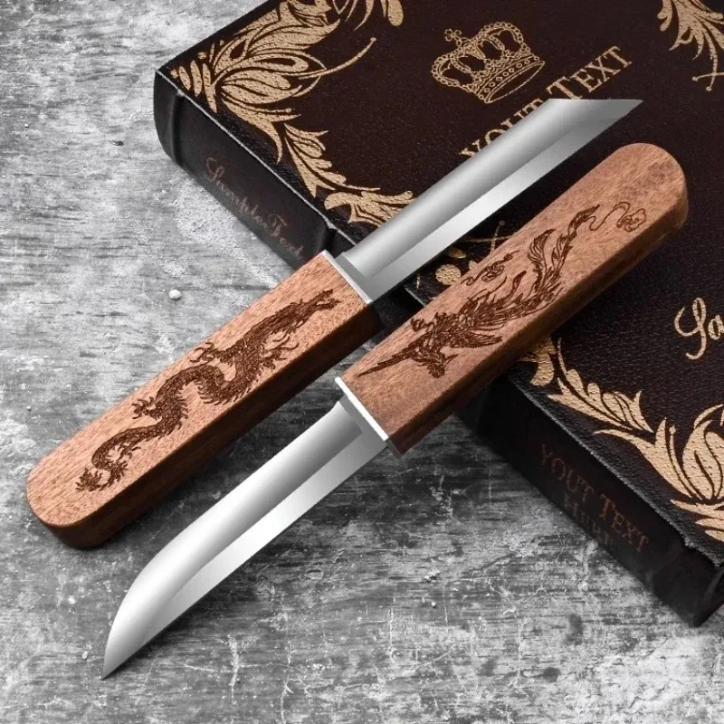 Dragon and Phoenix double knife, kitchen knife, sharp, high hardness, portable chef knife KR9195