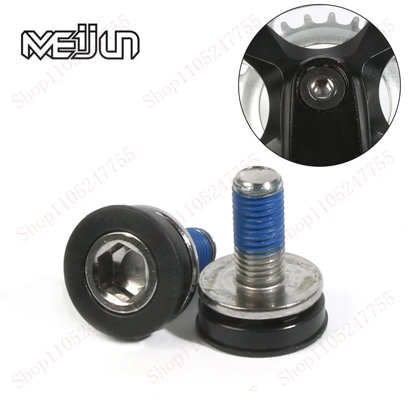 M8 Square Taper Crank Arm Screw, Bicycle Bottom Bracket Axle Bolt for Fixie MTB, Sealed Thread Crankset Fixing Bolt (4 PC Set)