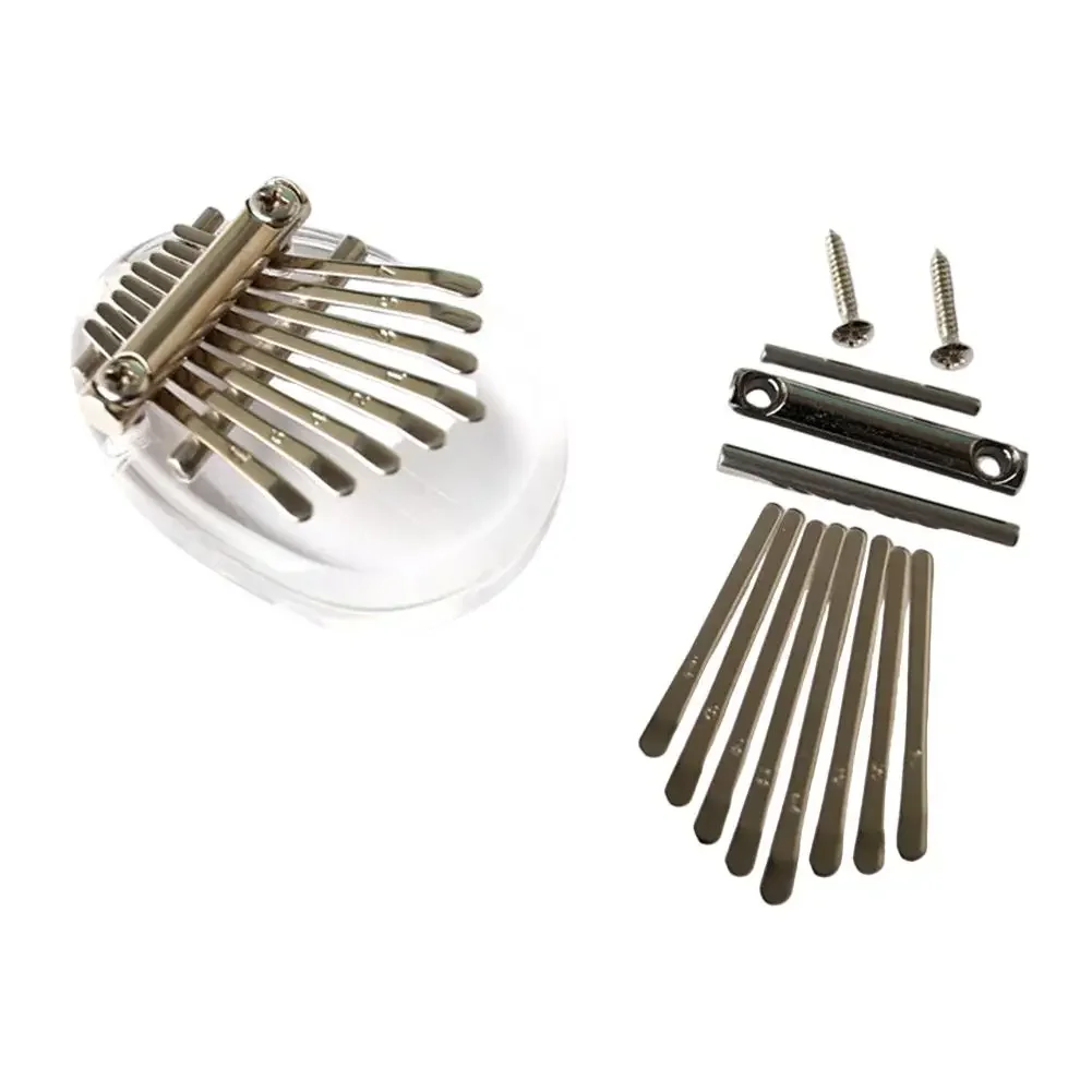 DIY Kalimba Replacement Parts 8 Tone Kalimba DIY Kalimba Parts Color: Silver Kalimba With Two Thumbs Easy Assembly