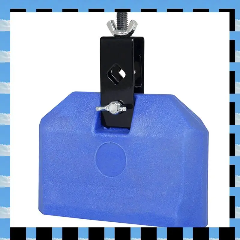 

ABME Drum Cow Bell, Plastic Percussion Instruments Block Noise Makers With Plastic Rod Stick For Drum Set Cow Bell Drum